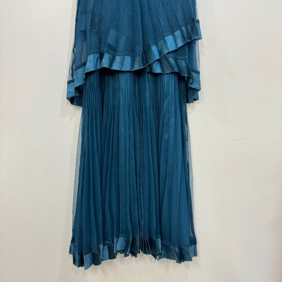 Komarov Set of 2 Sleeveless Pleated Fabric Dress Teal - Picture 3 of 10